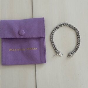 Melinda Maria Cassie Pavé Bracelet - Silver|White Diamondettes